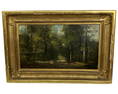 Signed Attribured to Gustave Courbet (French, 1819-1877) Oil Painting on Panel Board Landscape