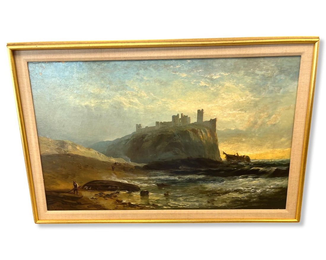 Signed Andrew Melrose (Scottish/American, 1836-1901) Oil Painting on Canvas Peace After the Storm: Signed Andrew Melrose (Scottish/American, 1836-1901) Oil Painting on Canvas Peace After the Storm. Signed lower left & titled on verso, measures 21" x 35", 2 1/2" frame & matte