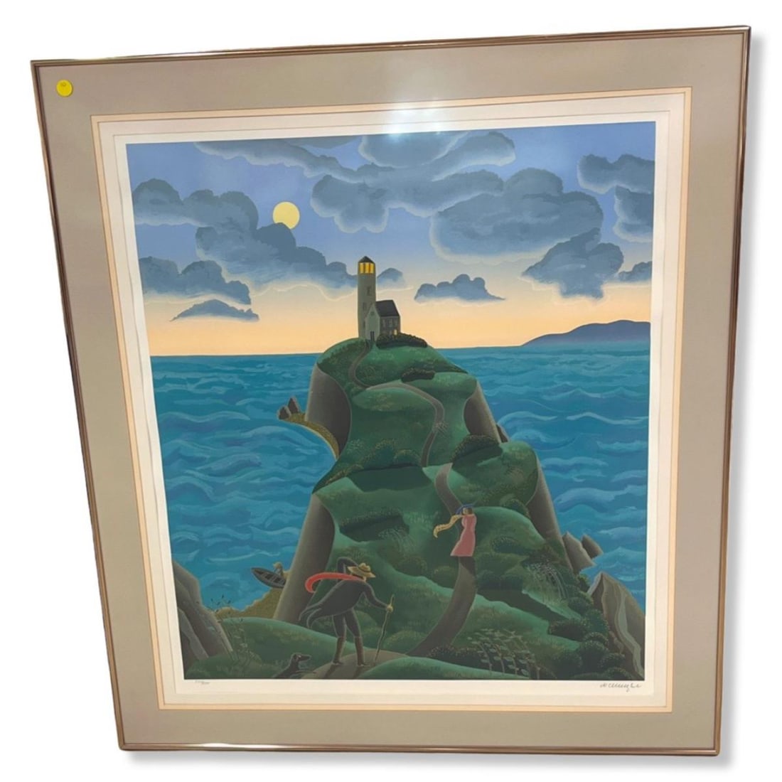Signed Thomas Mcknight Limited Edition Lithograph The Lighthouse (1 of 2)