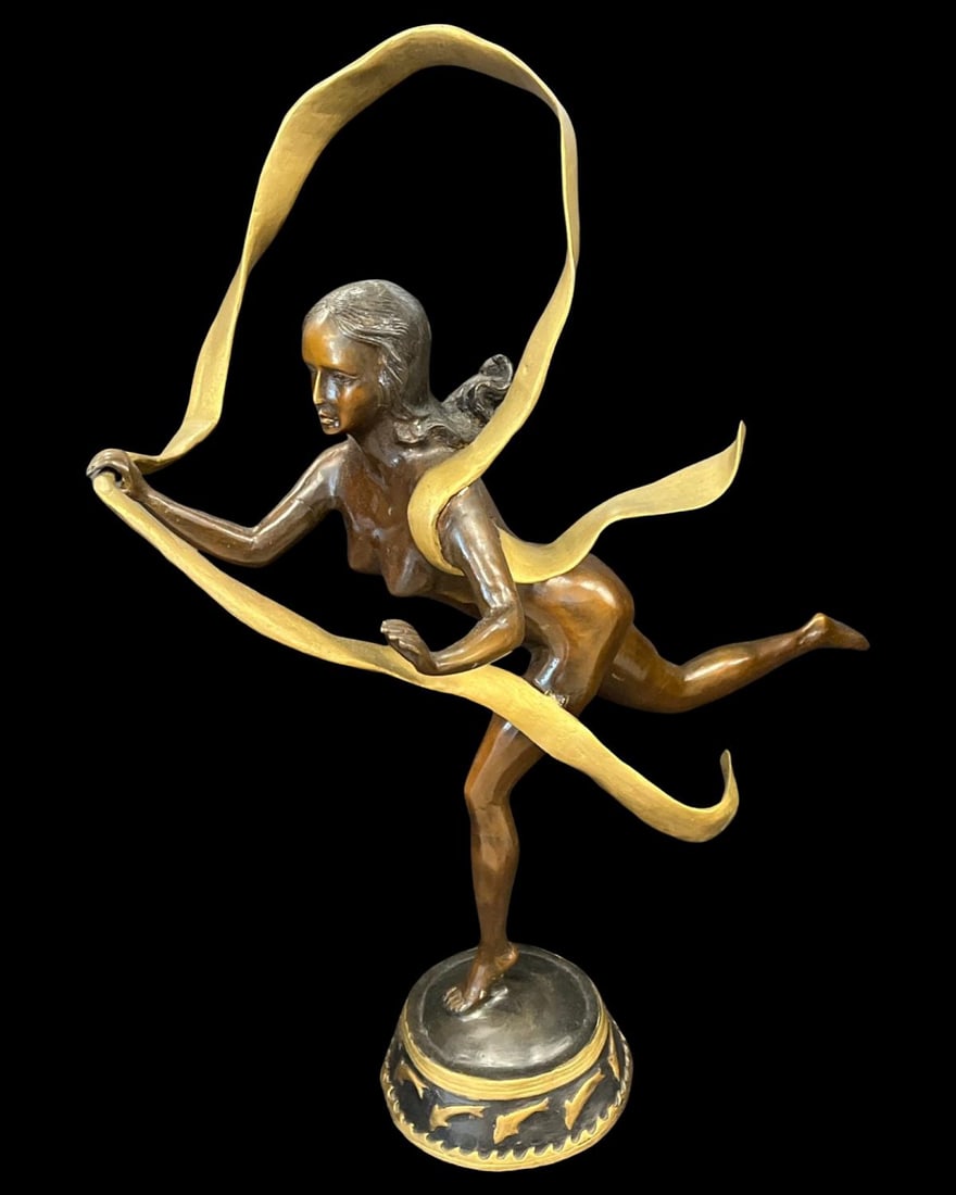 Art Deco Bronze Dancer Sculpture (1 of 2)