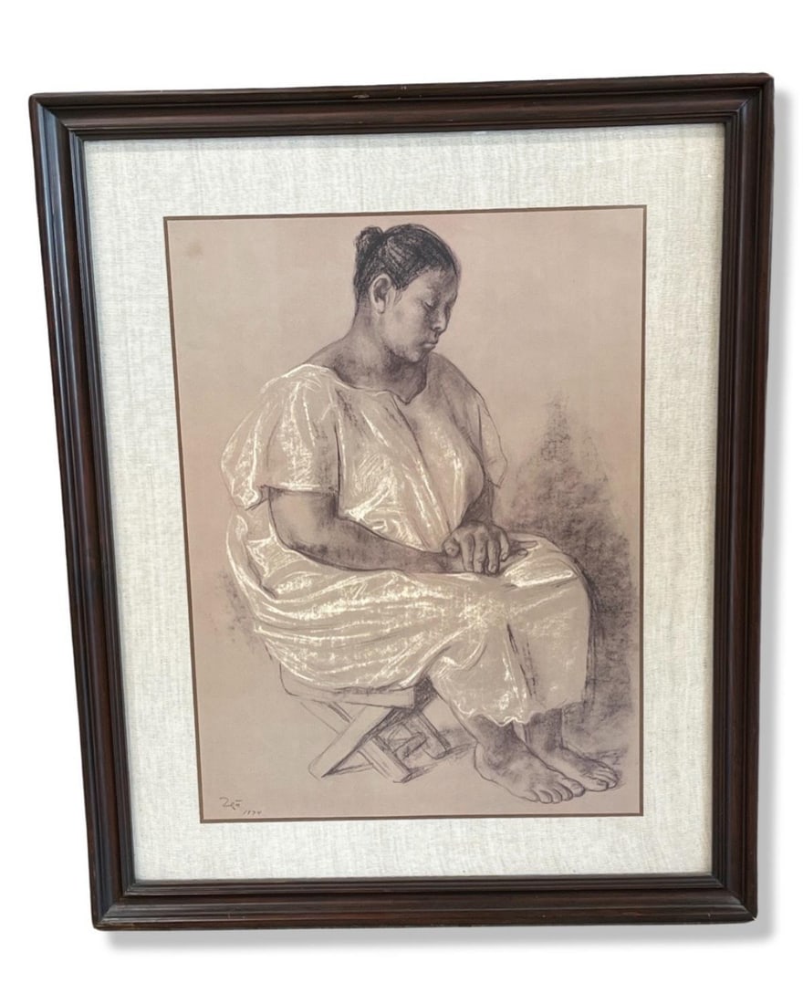 Signed Francisco Zuniga (Mexican, 1912-1998) Print Martha (1 of 2)
