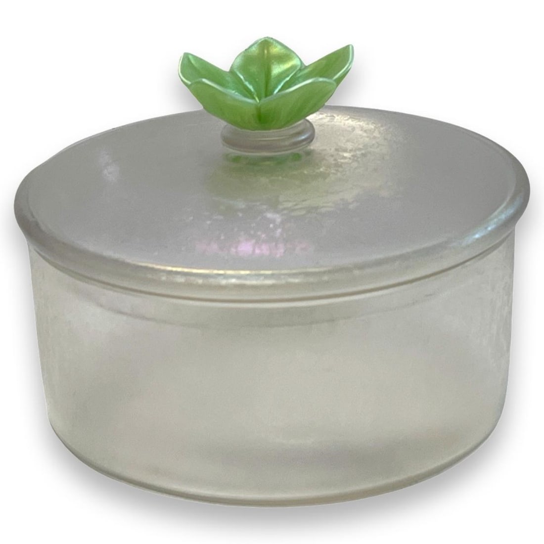 Steuben Rosaline Alabaster & Alabaster Glass Puff Box Shape #6786 (1 of 2)