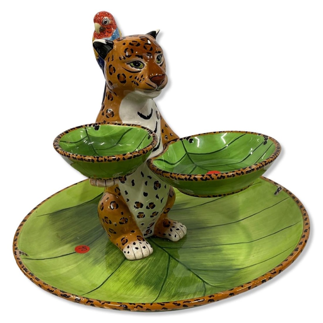 Lynn Chase Jungle Jubilee Three Tier Chip & Dip Server (1 of 3)
