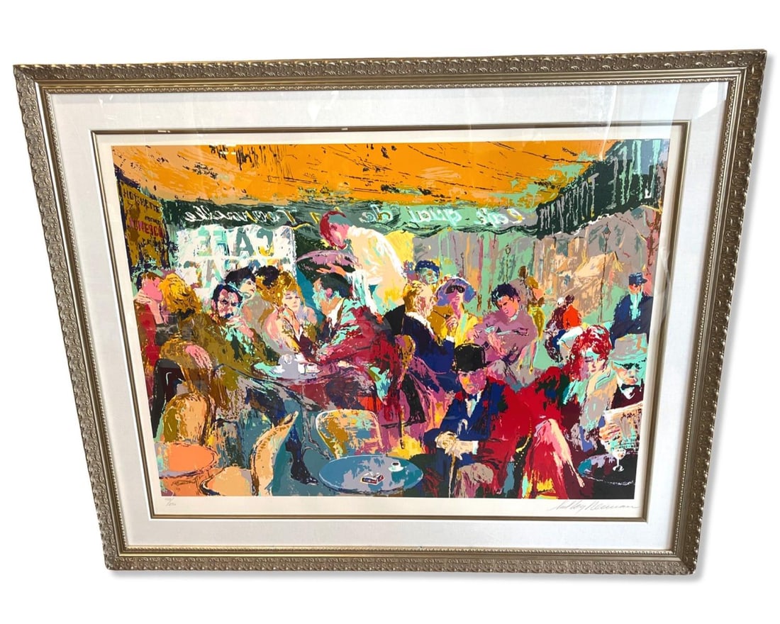 Signed Leroy Neiman (American, 1921-2012) Serigraph in Color Cafe Rive Gauche (1 of 3)