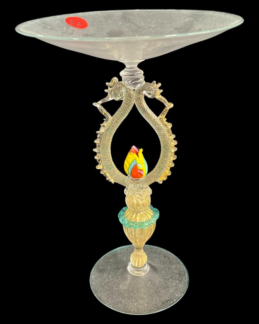 Venetian Murano Glass Compote (1 of 2)