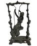 Small Bronze Sculpture Girl on a Swing