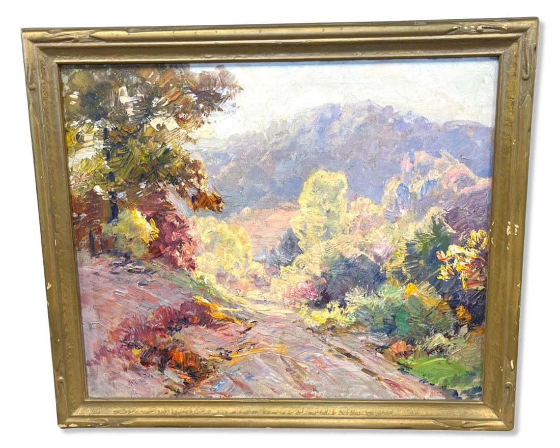Signed Will Vawter (American, 1871-1941) Oil Painting on Canvas Lead Kindly Light (1 of 5)