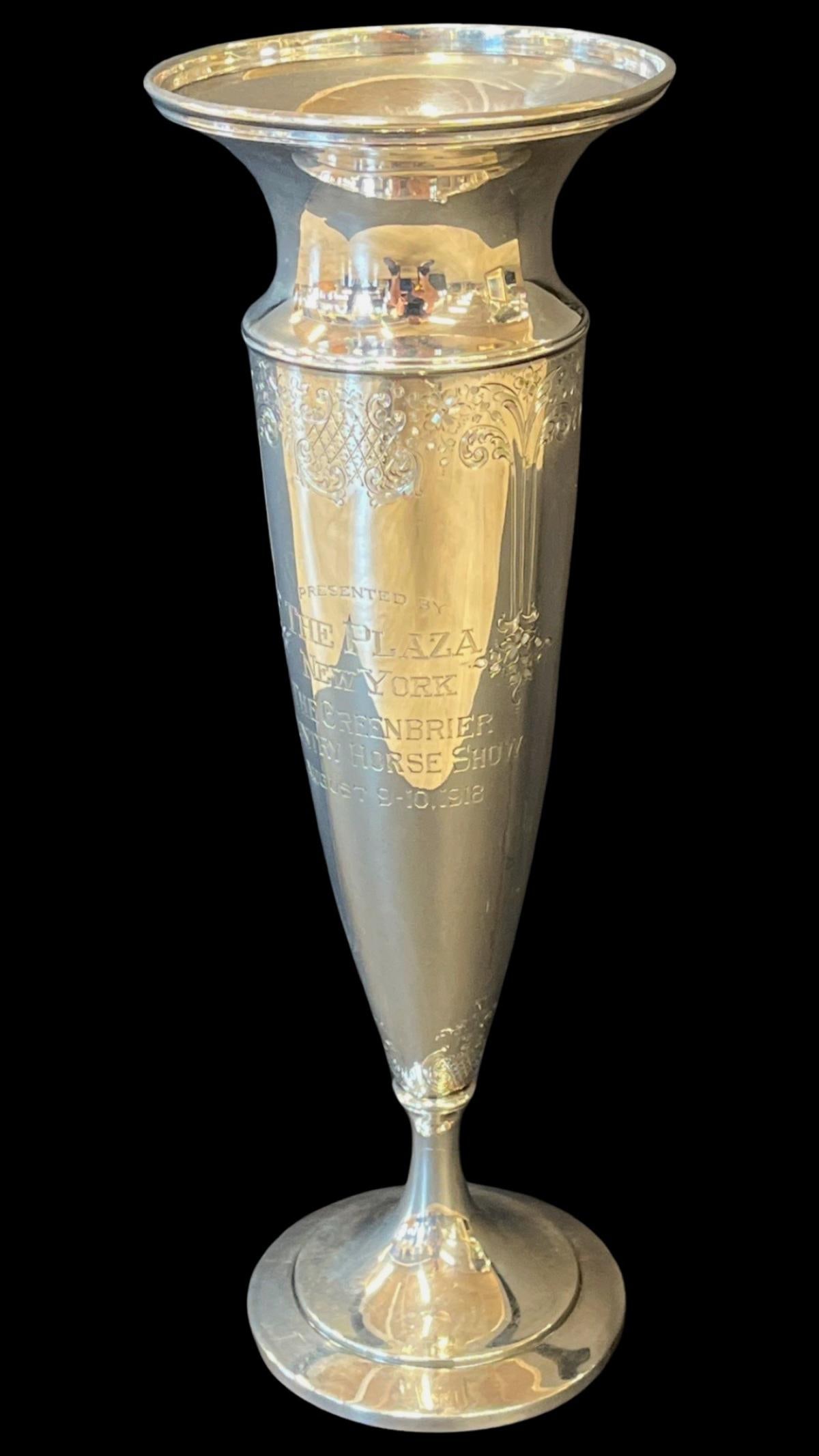 Theodore B. Starr Sterling Silver Trophy Cup Presented by the Plaza New York The Greenbrier Country (1 of 3)