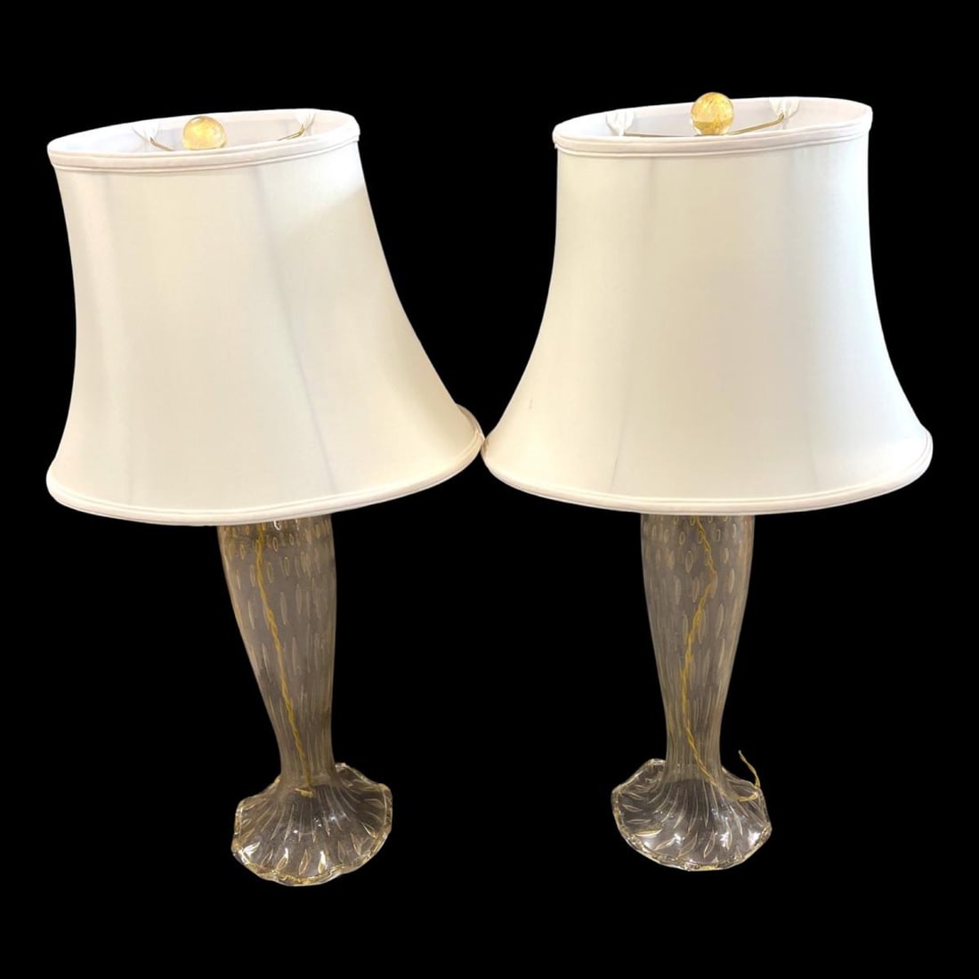 Pair of Murano Art Glass Table Lamps (1 of 3)