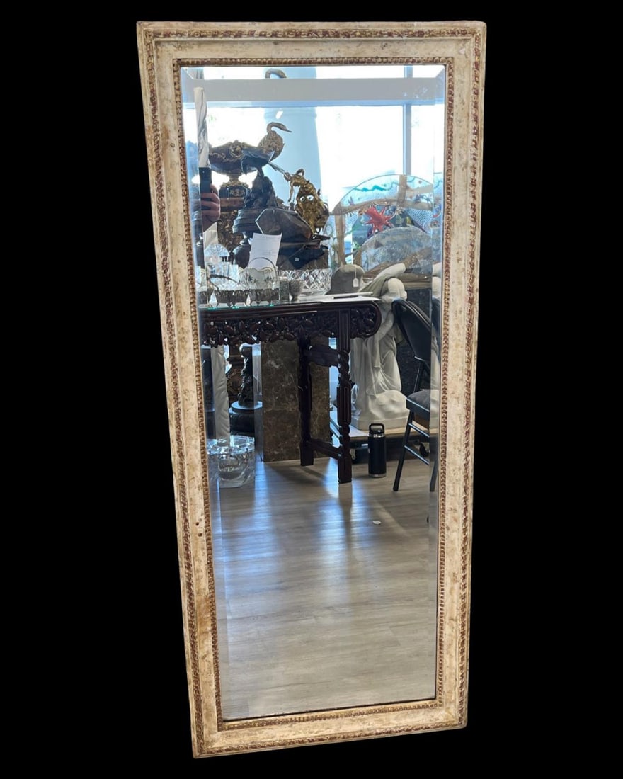 Italian Carved Painted & Gilt Mirror (1 of 3)