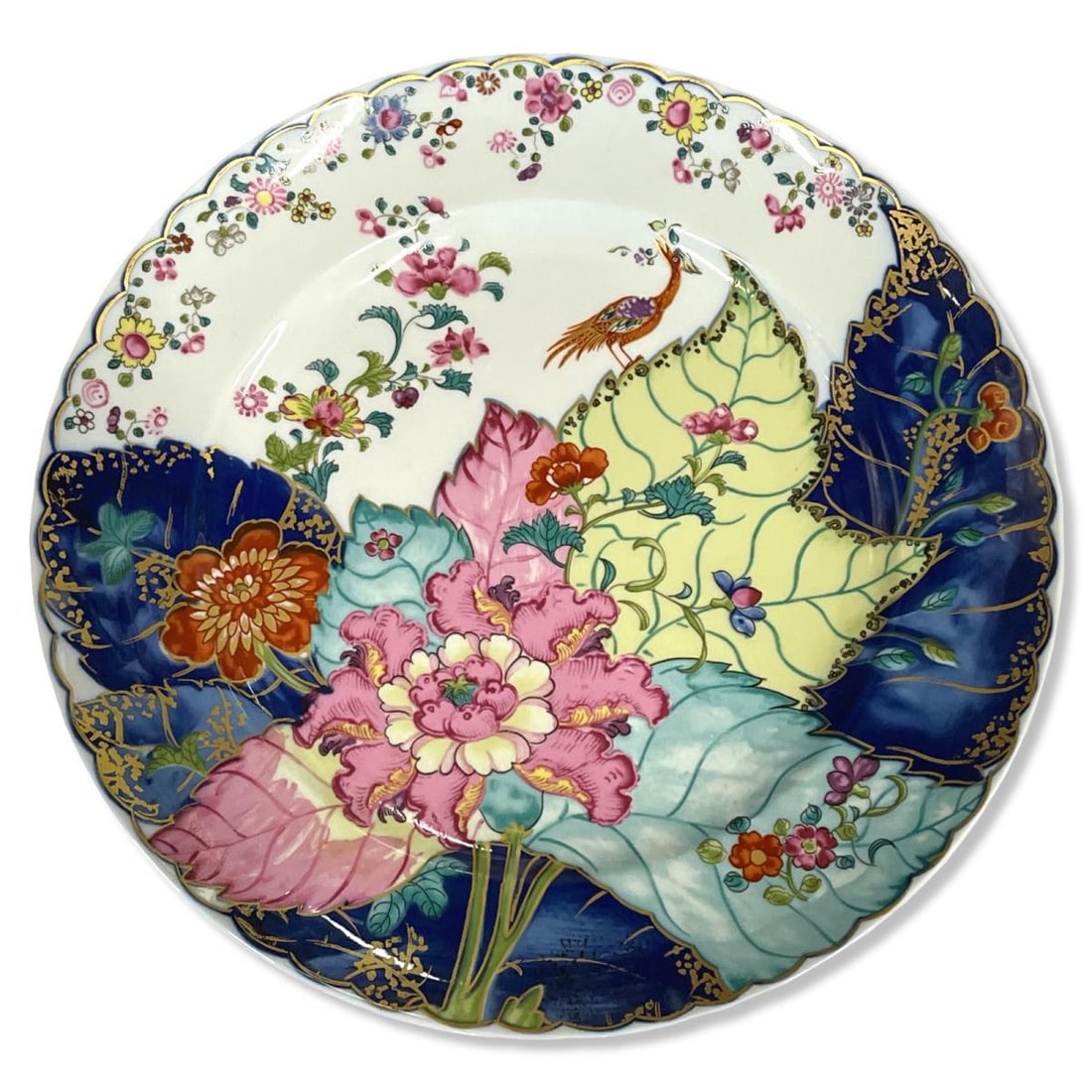 Lot of Ten Mottahedeh Tobacco Leaf Porcelain Dinner Plates (1 of 3)