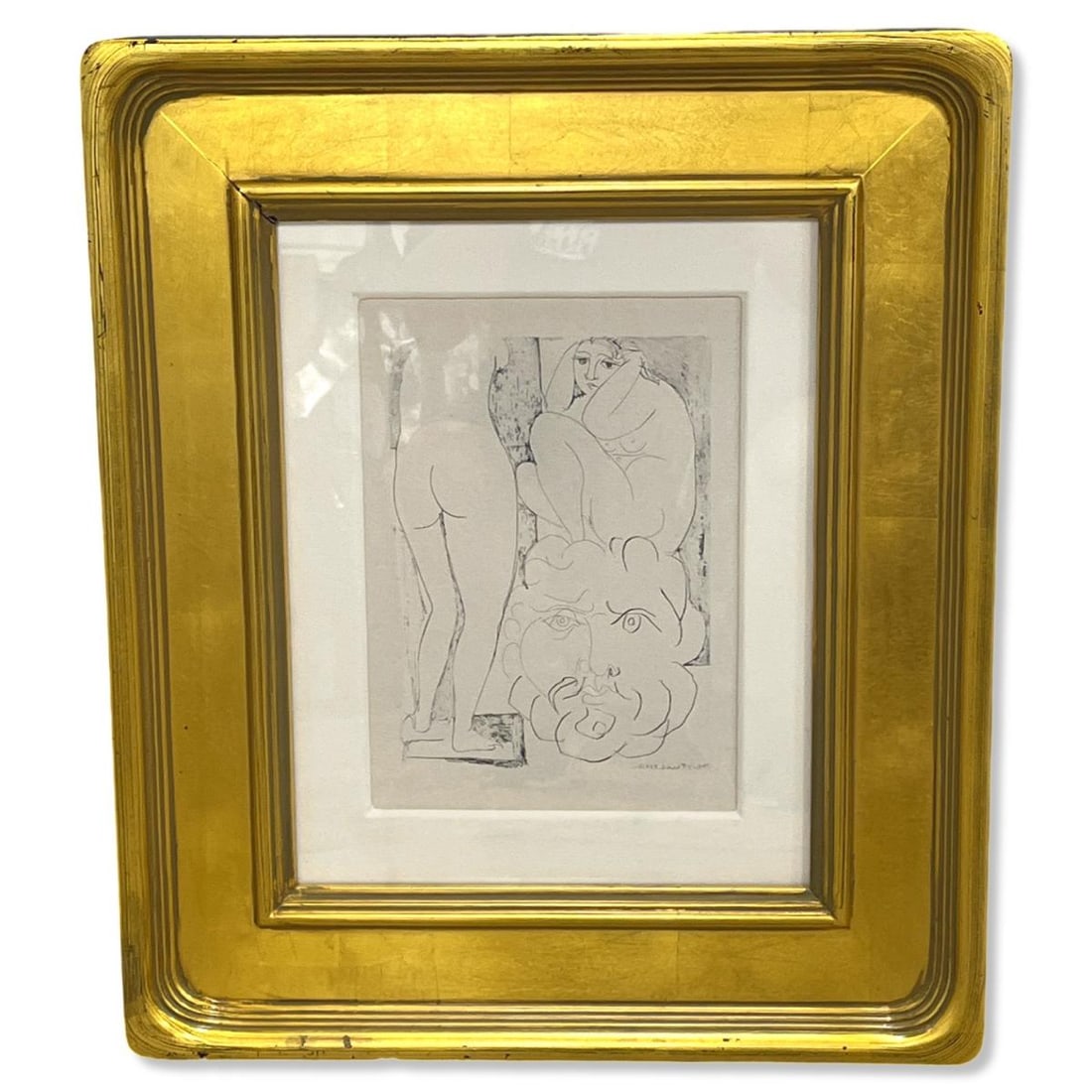 Signed Pablo Picasso Rare Limited Edition Lithograph Depicting a Nude: Signed Pablo Picasso Rare Limited Edition Lithograph Depicting a Nude. Publisher Harry N. Abrams C. 1977. Signed and numbered lower right, measures 10" x 7 1/2", 5" frame & matte includes certificate 