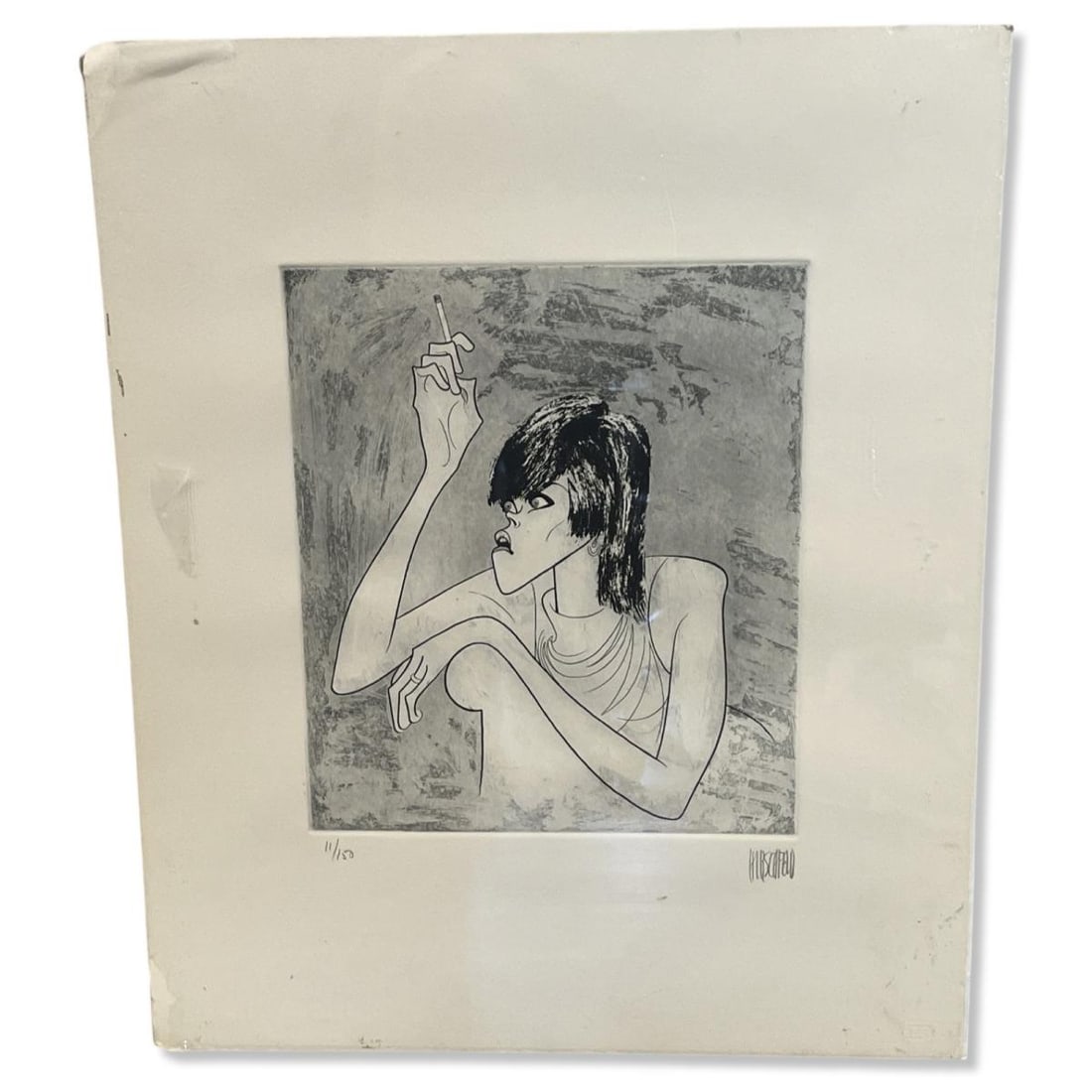 Signed Al Hirschfeld (American, 1903-2003) Jane Fonda Spider Woman Lithograph (1 of 2)