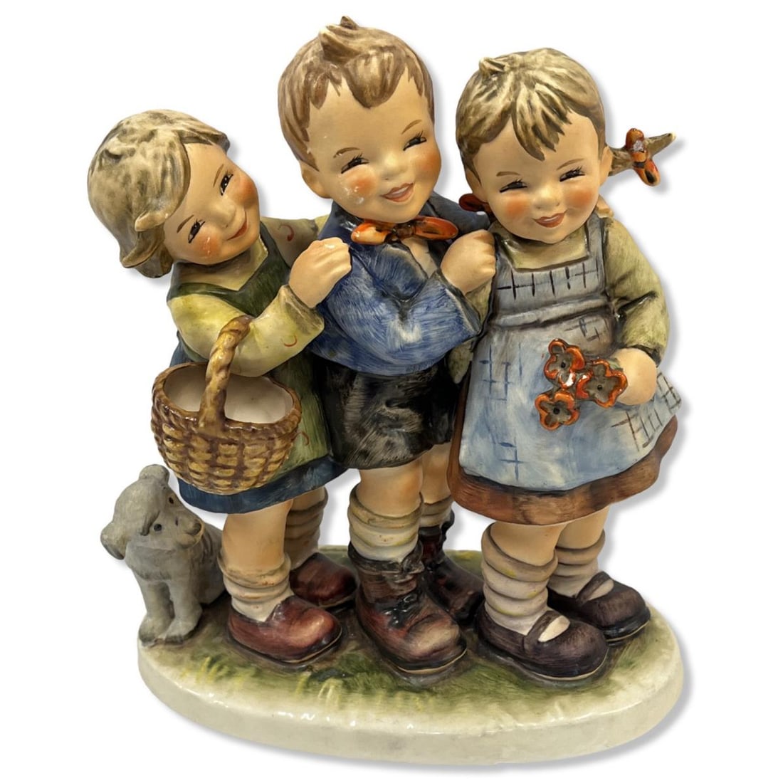 Goebel Hummel Follow The Leader Porcelain Figurines: Goebel Hummel Follow The Leader Porcelain Figurines measures 7" x 5 1/2"