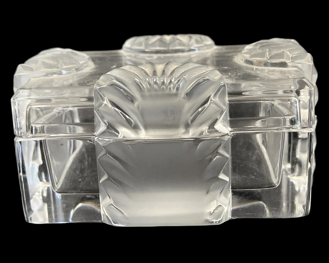 Lalique France Crystal Boite Corfu Cigarette Box (1 of 3)