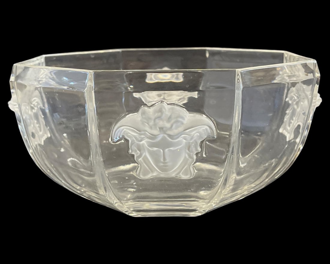Versace Rosenthal Frosted Medusa's Head Glass Bowl (1 of 3)