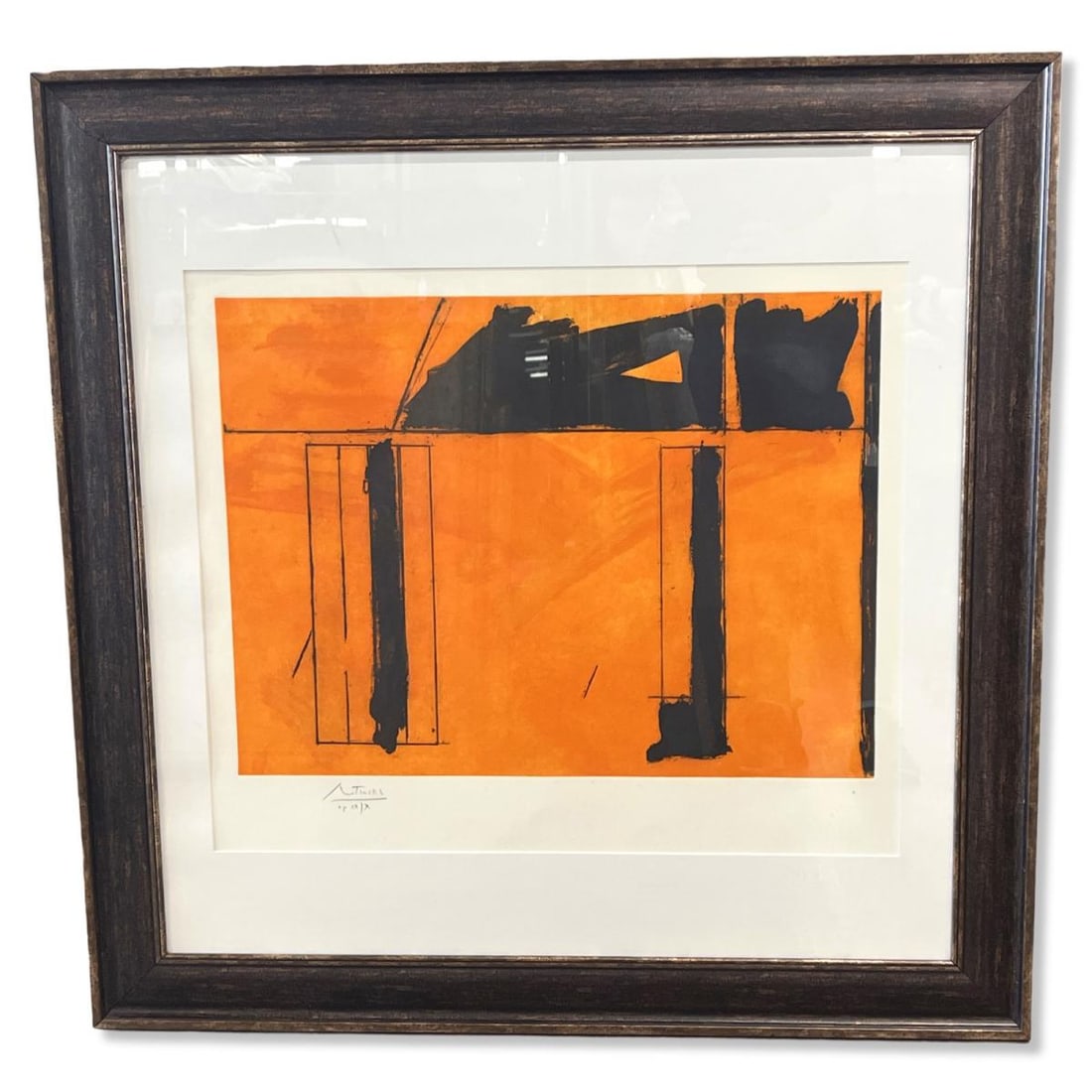 Signed Robert Burns Motherwell (American, 1915-1991) Etching Aquatint on Paper La Casa De La Mancha (1 of 3)