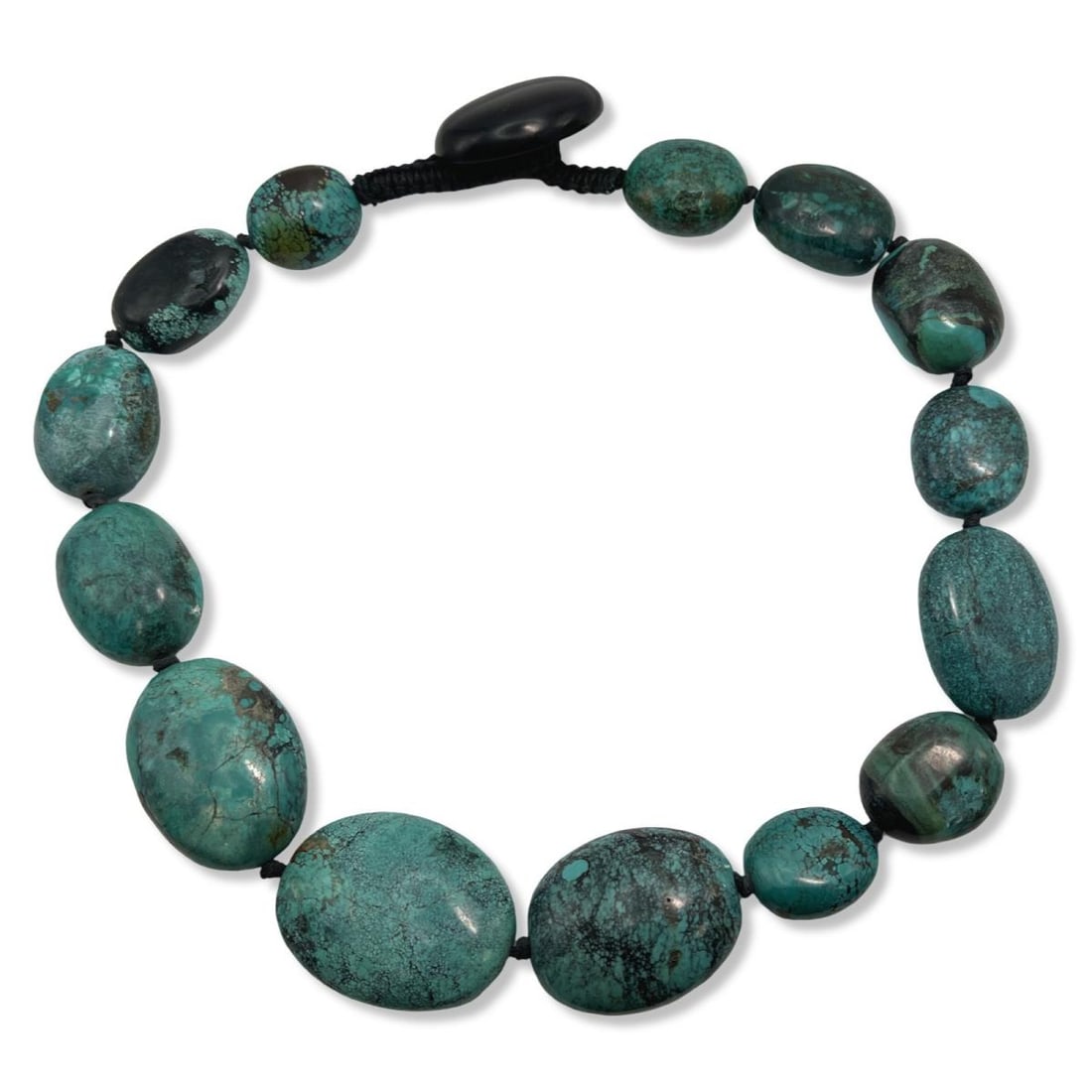 Viktoria Hayman Turquoise Nugget Necklace: Viktoria Hayman Turquoise Nugget Necklace measures L: 10"