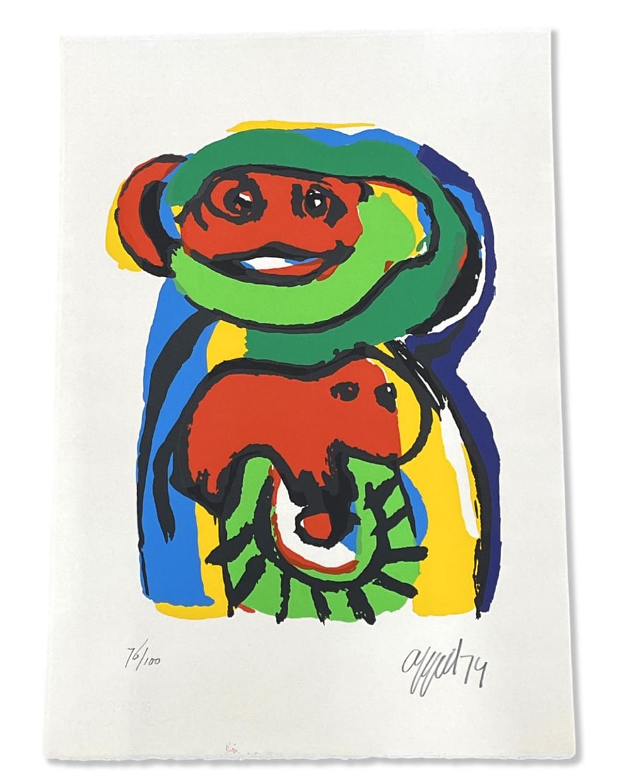 Signed Karel Appel (Dutch, 1921-2006) Silkscreen The Doll (1 of 2)