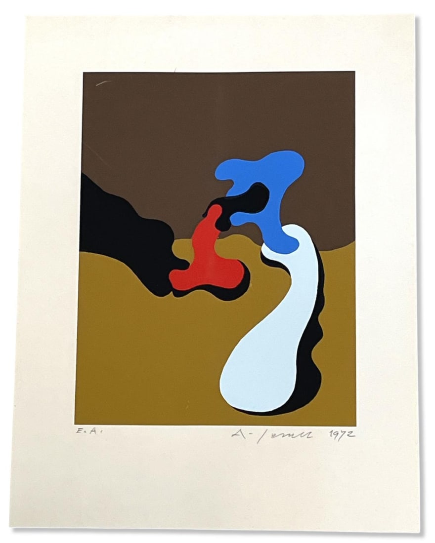Signed Andrej Jemec (Slovenia b. 1934) Serigraph in Color Abstract (1 of 2)