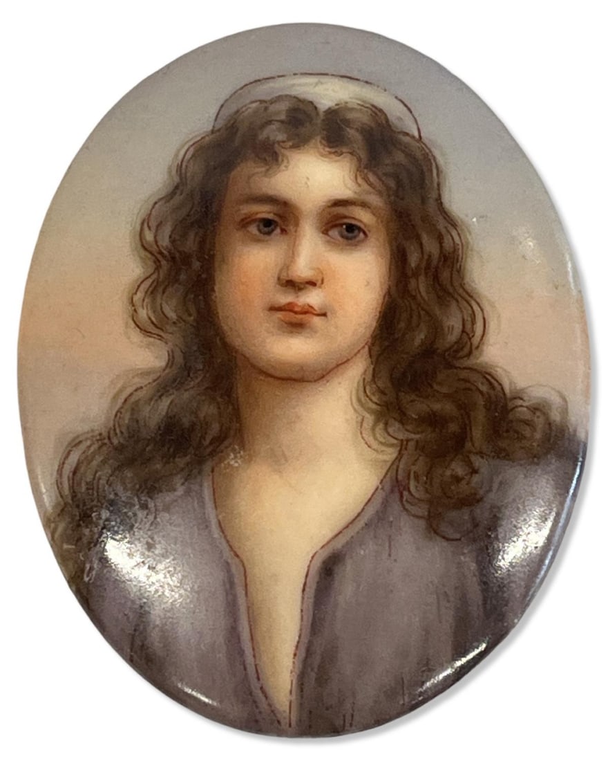 Signed Hand Painted Miniature Plaque (1 of 2)