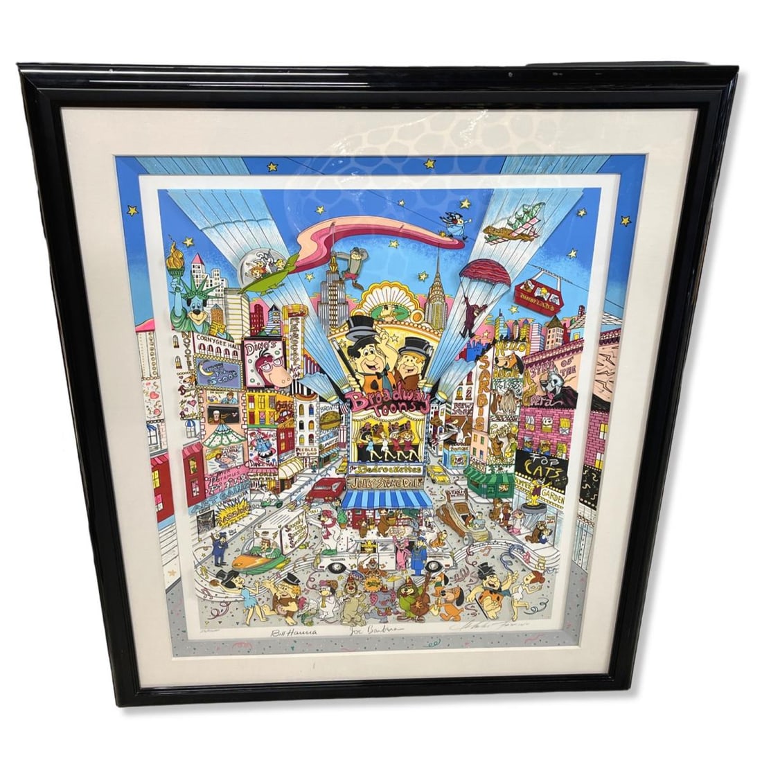 Signed Charles Fazzino (American b. 1955) Serigraph Broadway Toons by Hanna Barbara (1 of 3)