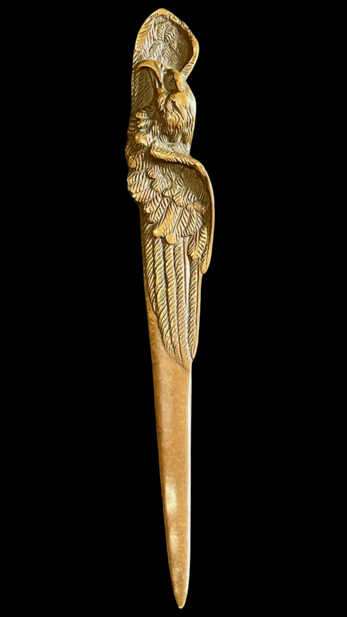French Bronze Eagle Figure Letter Opener (1 of 2)