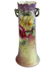 W.G. & Co Limoges France Hand Painted Porcelain Vase