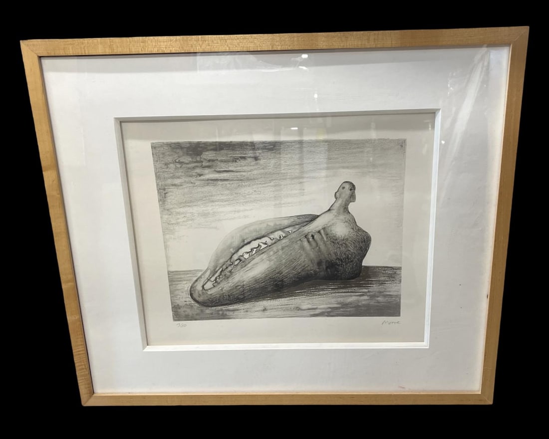 Signed Henry Moore (1898-1986) Lithograph on Wove Paper Opening Form I 1979 (1 of 3)