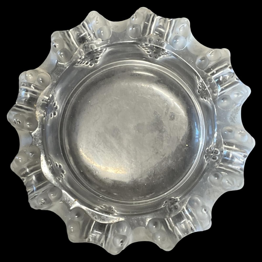 Lalique France Crystal Octopus Bowl: Lalique France Crystal Octopus Bowl measures H: 2" x DIA: 7 1/2"