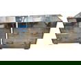 Pair of Sarreid Style Polished Steel & Brass Two Drawer Chest