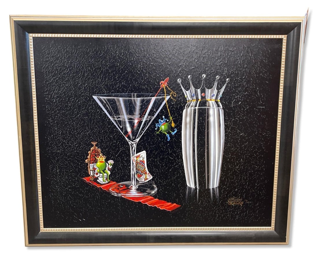 Signed Michael Godard Limited Edition Giclee on Canvas On the Throne from the Don't Drink & Draw (1 of 3)