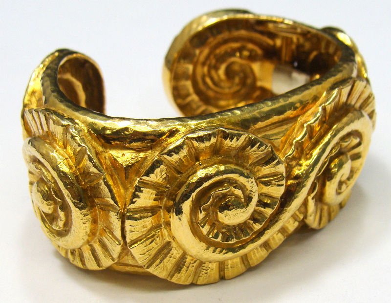 Vintage David Webb Cuff Bangle: Vintage David Webb cuff bangle. Weighs 55.70dwt. Measures 2 5/8" wide. For Domestic or International Shipping Quotes Please Feel Call Ryan or Dave at Eagle Shipping Center 561-932-0700 or email them a