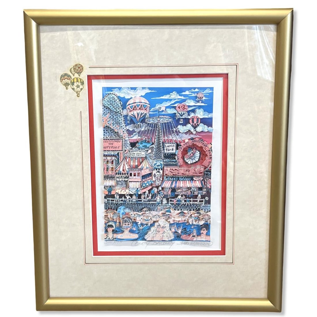 Signed Charles Fazzino (American b. 1955) 3D Serigraph Coney Baloney (1 of 4)