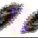14kt YG, Approx 1.50ct Diamond & 10.00ct Amethyst Ring