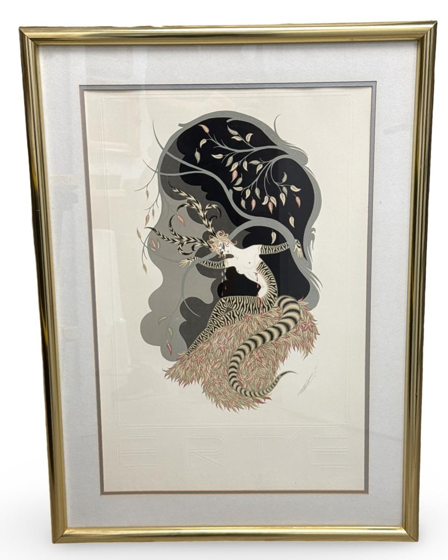 Signed Erte Romain De Tirtoff (Russian, 1892-1990) Serigraph Poster in Color Autumn Seasons Mirage (1 of 4)