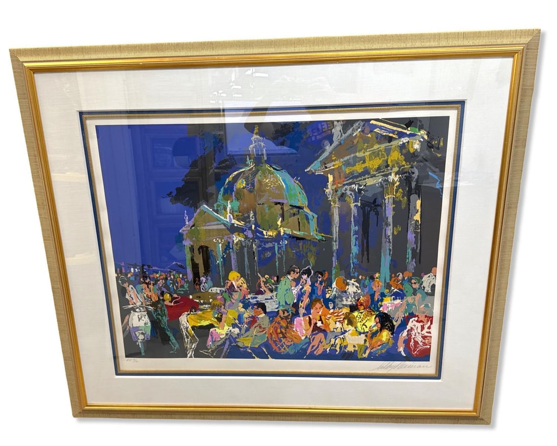 Signed Leroy Neiman (American, 1921-2012) Piazza Del Popolo Rome Seriograph (1 of 4)