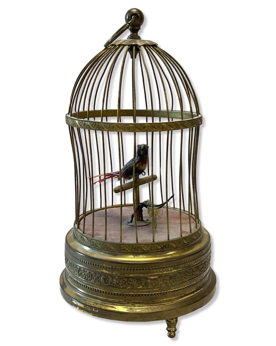 French Gilt Brass Automatic Singing Bird Music Box (1 of 2)