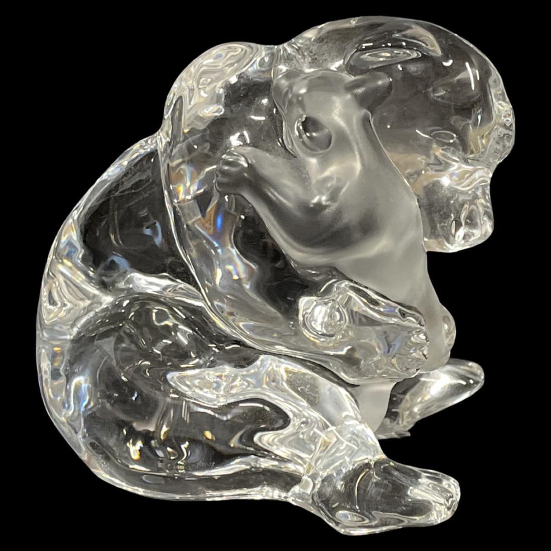 Rare St. Louis France Crystal Bear & Cub Figurines (1 of 3)