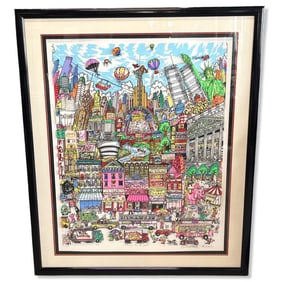 Signed Charles Fazzino (American b. 1955) 3D Serigraph Greetings from New York