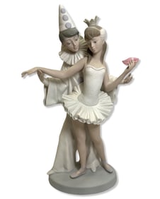 Lladro 4882 Carnival Couple Porcelain Figurines with Matte Finish