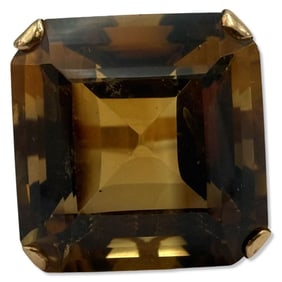 14kt YG & Approx 30.00ct Topaz Ring