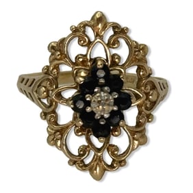 10kt YG & Sapphire Ring