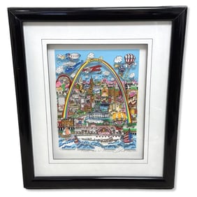 Signed Charles Fazzino (American b. 1955) 3D Mixed Media Meet Me in St. Louis