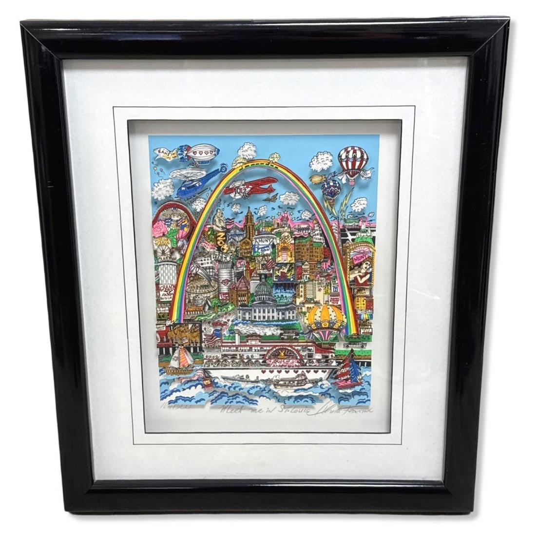 Signed Charles Fazzino (american B. 1955) Mixed Media On
