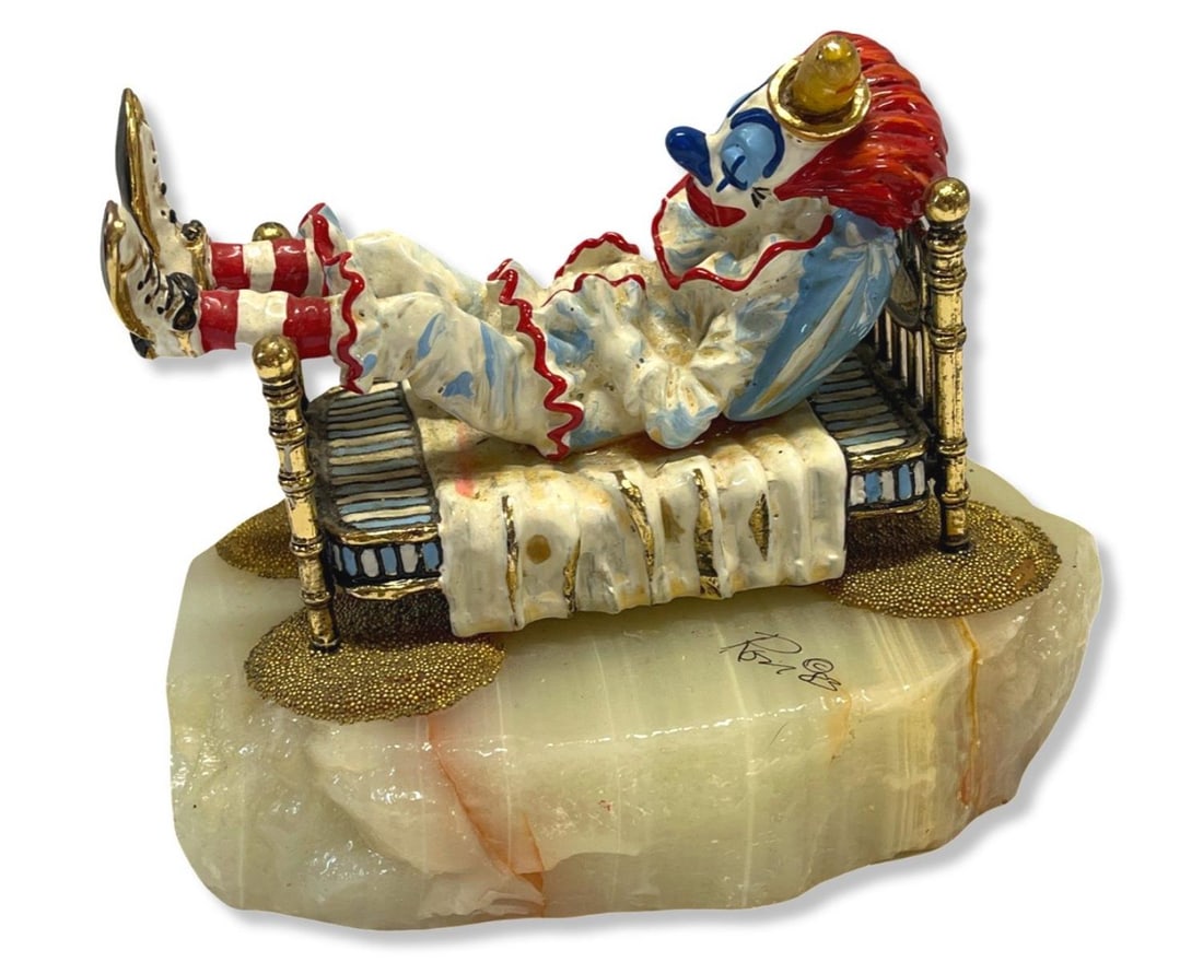 Signed Ron Lee Sleeping on Bed Statue (1 of 1)