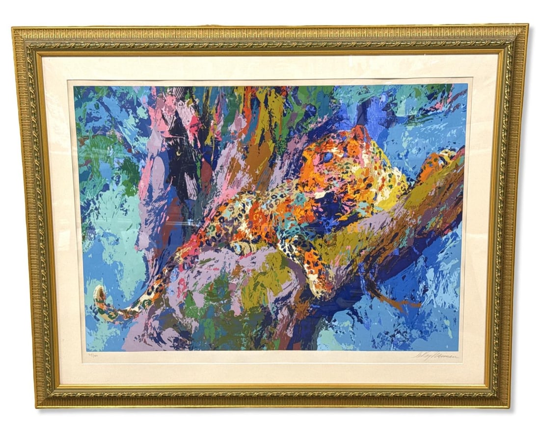 Signed Leroy Neiman (American, 1921-2012) Serigraph in Color Leopard, 1972 (1 of 4)