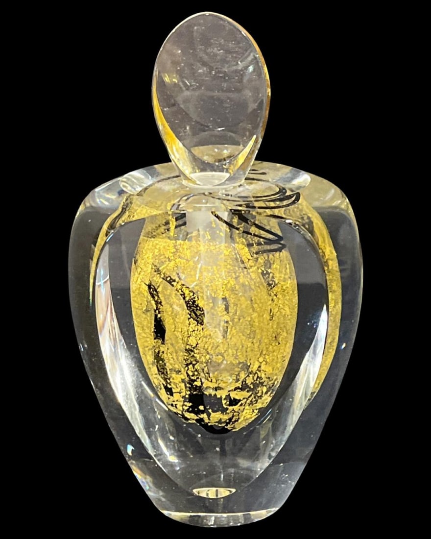 Tim Lazer Studio Art Glass Perfume Bottle: Tim Lazer Studio Art Glass Perfume Bottle