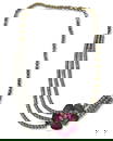 14kt YG + WG, Approx 4.00ct Pink Sapphire, & 5.50-6.00ct Diamond Necklace