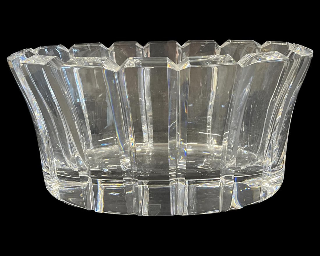 Orrefors Crystal Large & Heavy Oval Bowl (1 of 3)